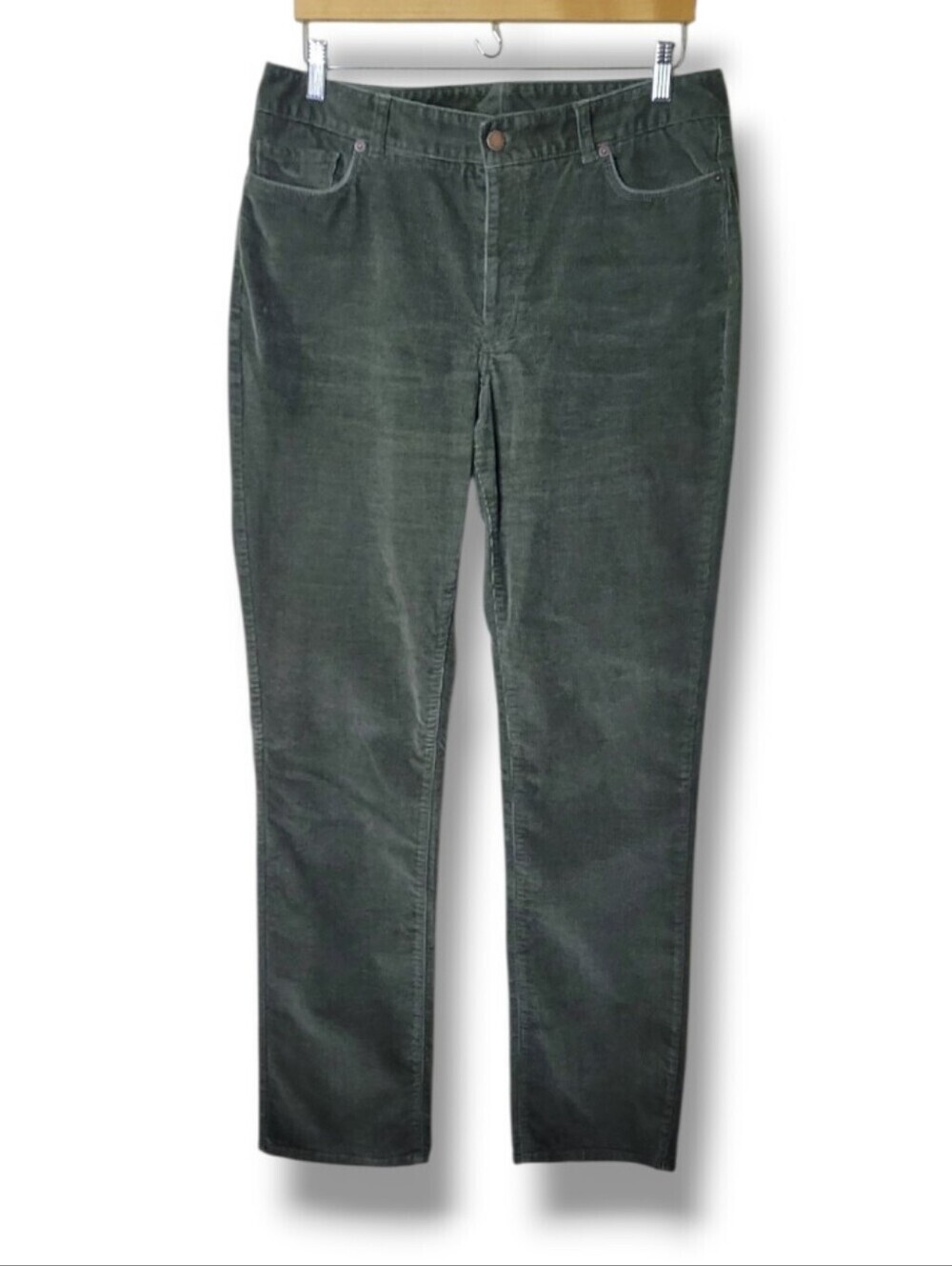 LL Bean Favorite Fit Straight-Leg Corduroy Pants Size 12